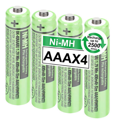 Osim Bk-40aaabu - Paquete De 4 Baterias Recargables Aaa Ni-m