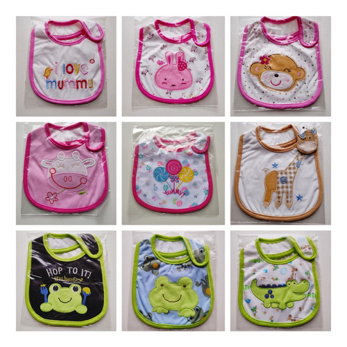 Baberos Carters Importados Por Mayor X15 Tricapa Mayoristas