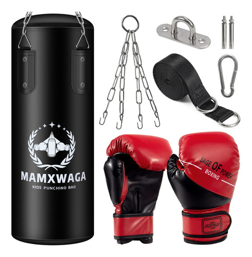 Maxmwaga - Juego De Saco De Boxeo Para Niños Sin Rellenar,.