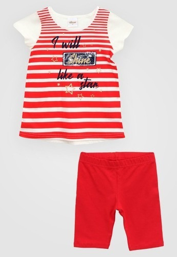 Conjunto Infantil Menina Feminino Regata/blusinha Elian 4a14