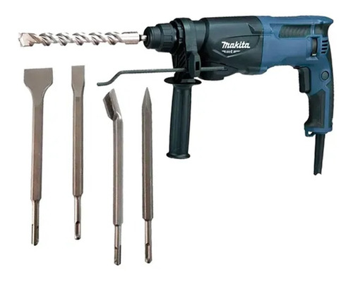 Kit Rotomartillo M8700g + Juego Cinceles 4 Pzas Makita