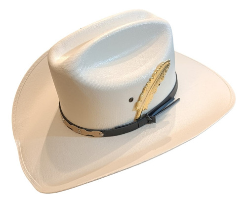 Sombrero Vaquero Unisex Horma Americana Pluma Metálica L