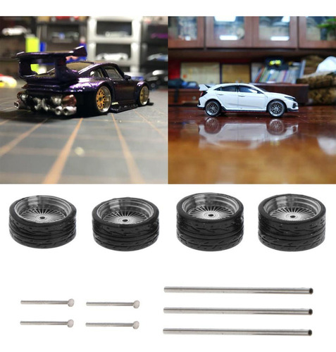 2 Llanta De La Rueda Y Neumáticos Para 164 Coche De