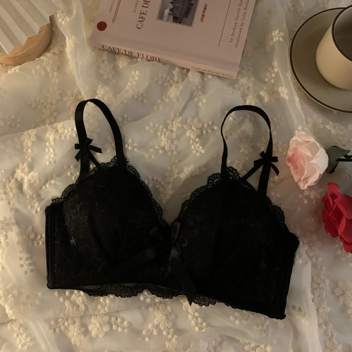 Bralette De Encaje Inalámbrico Con Estampado De Verano De 20