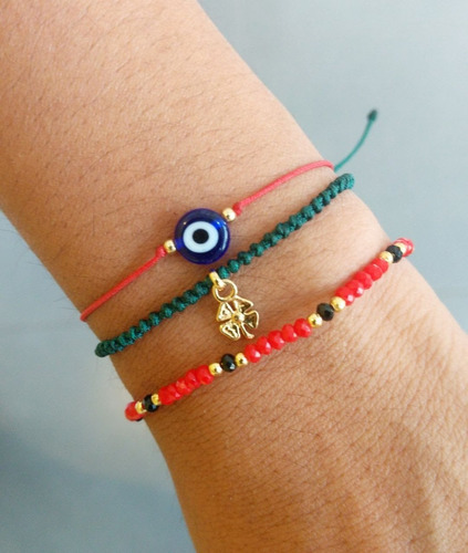 Pulseras De La Suerte, Pulsera, Ojito Turco, Pulsera Roja