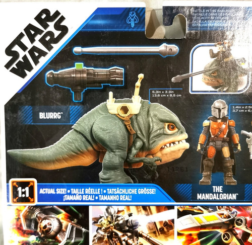 Star Wars Mission Fleeet The Mandalorian Blurrg, 3 Figuras