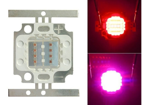 Led 10w Híbrido Acuario Plantado 75% Rojo Con 25% Azul -$9