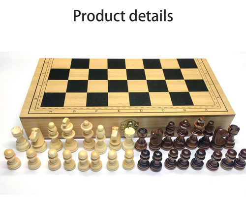 Juego De Tablero De Ajedrez De Viaje Plegable De Madera Para