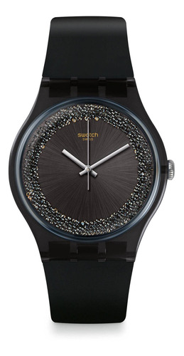 Reloj Swatch Darksparkles Suob156 Original 3 Atm Silicona