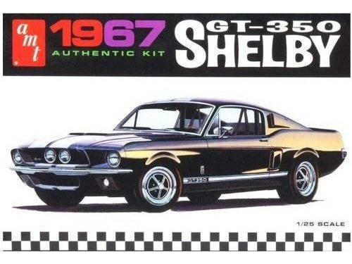 Amt 1967 Ford Shelby Gt350 1/25 Escala Modelo De Plastico Ki