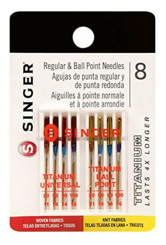 Singer 04806 Titanium Universal Regular And Ball Point