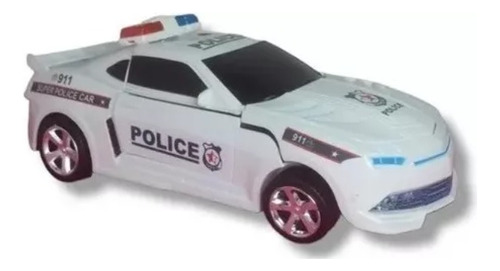 Carro Policia Transformable Luces Sonido Niño Juguete Coche