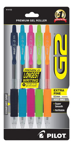 Pilot G2 Premium Retractable Gel-ink Rolling Ball Pens, Extr