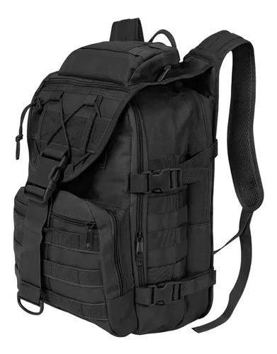 Mochila Tactica Militar 50l Montaña Resistente Negro