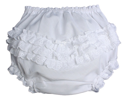 Little Things Mean A Lot Baby Girls White Elastic Bloomer -