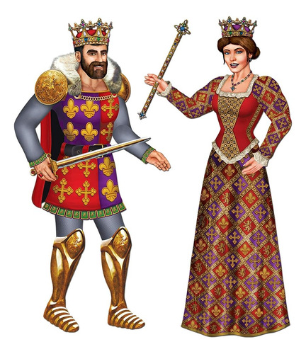 Beistle Royal King And Queen Cut Outs Mobiliable Jointed Med