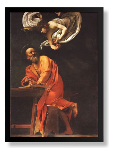 Quadro Pintor Caravaggio Sao Mateus E O Anjo