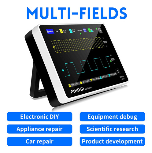 Fnirsi Osciloscopio 1013d Plus 2 Canales 100 Mhz 7 Tft