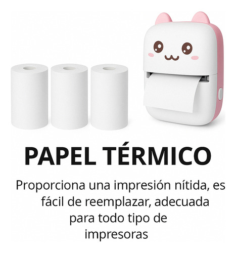 5 Rollo Papel De Termica Para Mini Impresora 57mm X 3m Rollo Termico