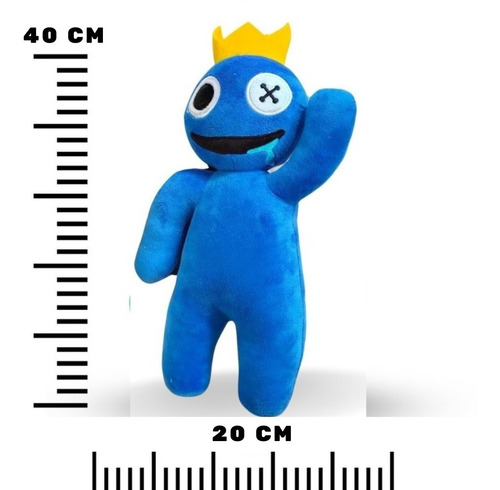 Figura de babuino azul de peluche Rainbow Friends, juego Roblox