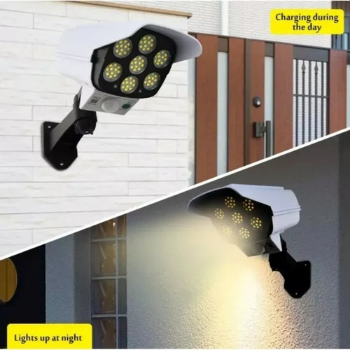 Reflector Camara Seguridad Lampara Solar Sensor Movimiento