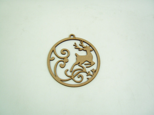 Imagen 5 de 7 de Esferas Decorativas Mdf Para Árbol Navideño Láser 10 Piezas