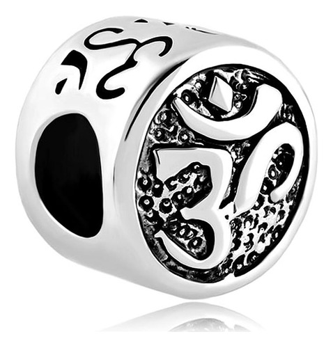 Lovelyjewelry Lucky Silver Plated Om Symbol Love Yoga Sports