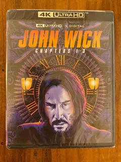 4k John Wick 1 + 2 + 3 - Keanu Reeves - 3 Filmes - Lacrado