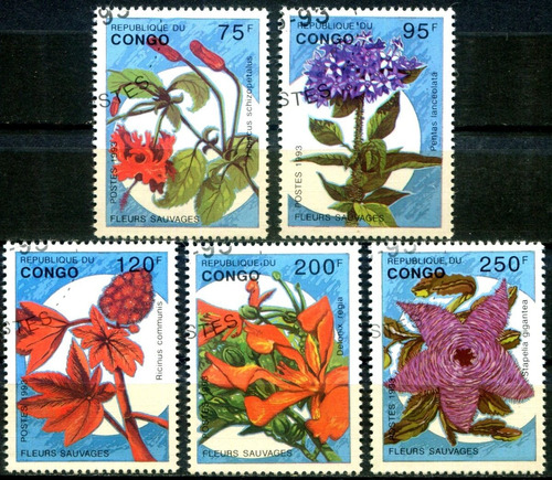 9 Selos Congo E São Tomé - Flora Flores Exóticas - L.3990