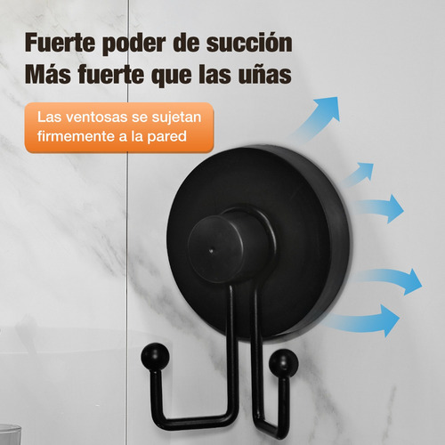 2ganchos Con Ventosa Para Toallas Y Abrigos De Baño.