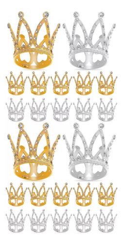 Set De Adornos Para Tartas Crown, 24 Unidades