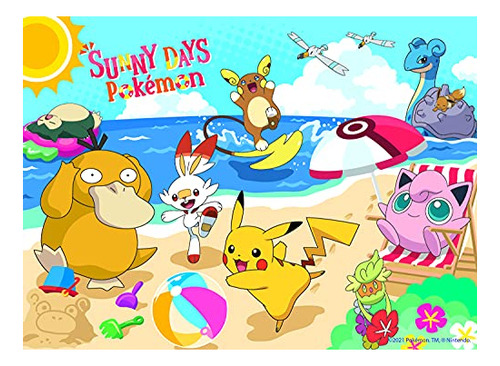 Búfalo Juegos - Pokemon Playa Día - 100 Piezas Wfgdk