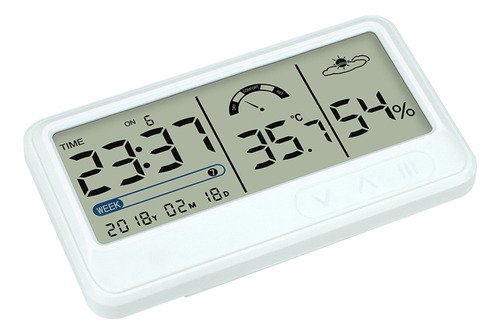 Reloj Digital Con Higrómetro Y Temperatura, Humedad Y Confor