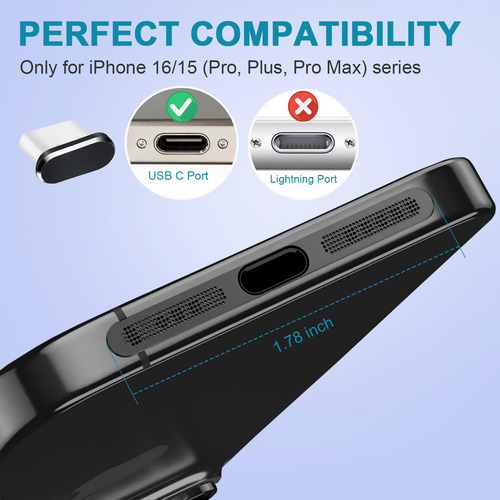 Tapón Antipolvo Usb C, Paquete De 4 Unidades Y Funda Antipol