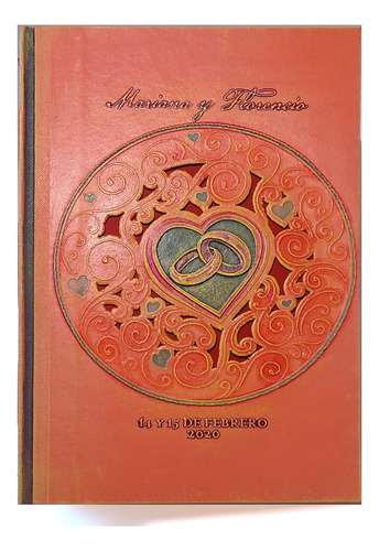 Libro Álbum De Fotos. Hecho A Mano. Bodas 15 Años Rosa Claro Mis 15
