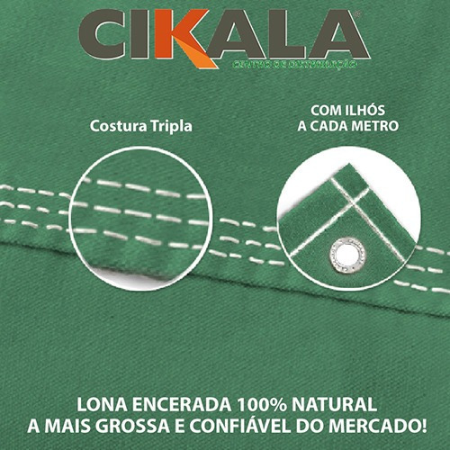 Encerado Lona Algodão Fio 8 Alcatroada 12x8 Mts