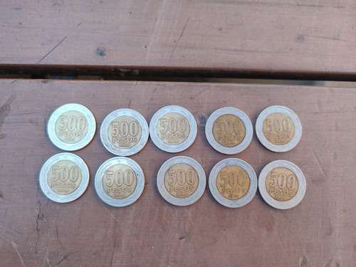 Monedas Chile De 500 Del Año 2000 Solo Por Un Lado