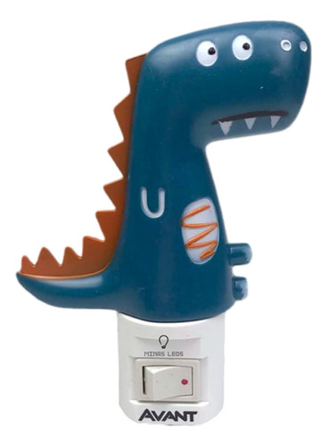 Luminaria Noturna Infantil Tomada 1w Amarela Avant Modelos Cor Da Cúpula Dinossauro Cor Da Estrutura Dinissauro 110v/220v