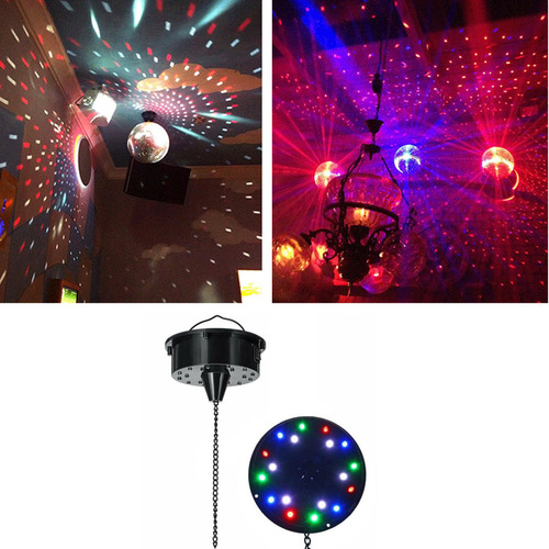 Luces Led Espejo Giratorio De Cristal Disco Ball Motor A