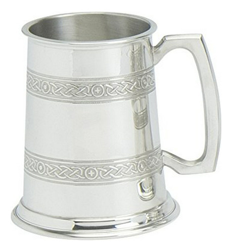 Edwin Blyde & Co 1 Pint Tankard With Solid Metal Base-two Ce