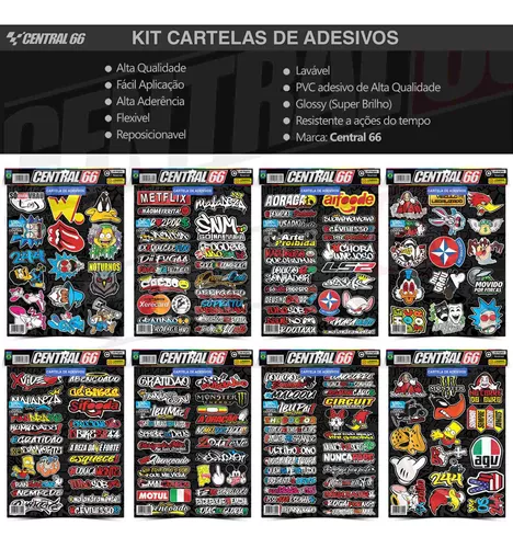 Cartela Adesivos Tuning M6 P1 Mandrake Kit Resinado