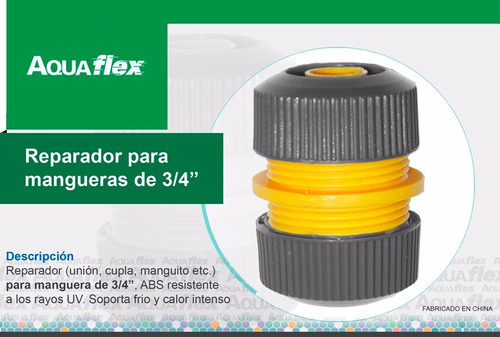 Reparador Union Para Manguera De 3/4 Pulgada H3031 Aquaflex Color Verde Oscuro
