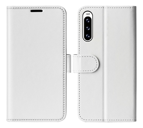 Funda De Piel Con Textura R64 Para Sony Xperia 10 V