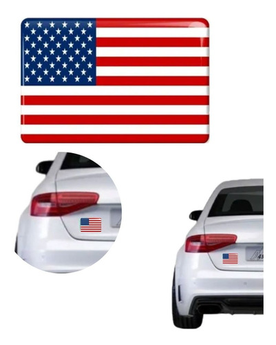Adesivo Bandeira Estados Unidos Eua Carro Moto Notebook 8x5
