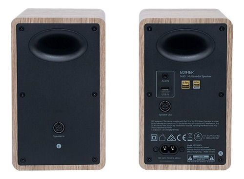 Monitor De Áudio Edifier M60 66w Rms - Madeira