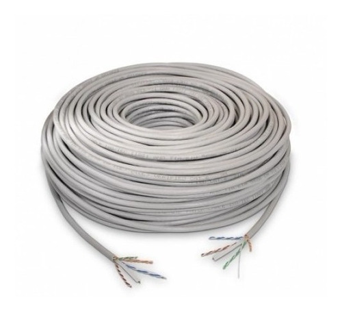 Rollo De Cable Utp5e Interior 100 Metros Sat65% Color Blanco