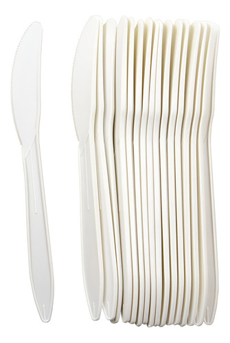 Cuchillo Desechable Biodegradable 17.8cm Fécula Maíz 100 Pz