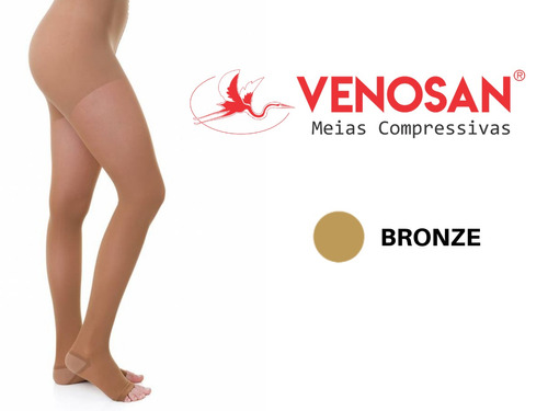 Venosan 6000 Meia Calça 20-30mmhg Bronze Pé Aberto