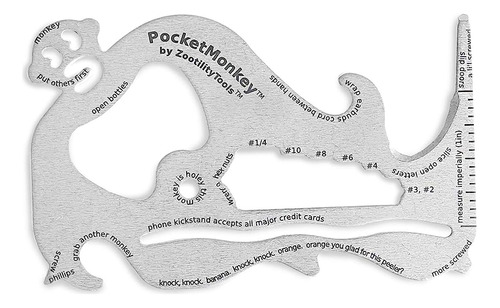 Pocketmonkey Multiherramienta De Bolsillo 12 En 1 Fabricado 