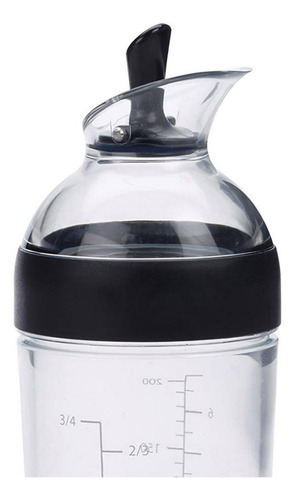 4 Mezclador De Salsas Manual De Botella Emulsionadora Negro